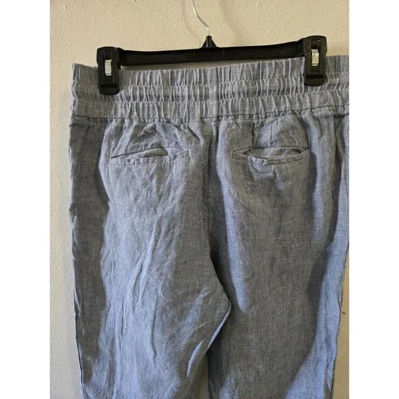 Athleta Women's Cabo Chambray Linen Jogger Pant Size 4 Blue - Picture 5 of 11